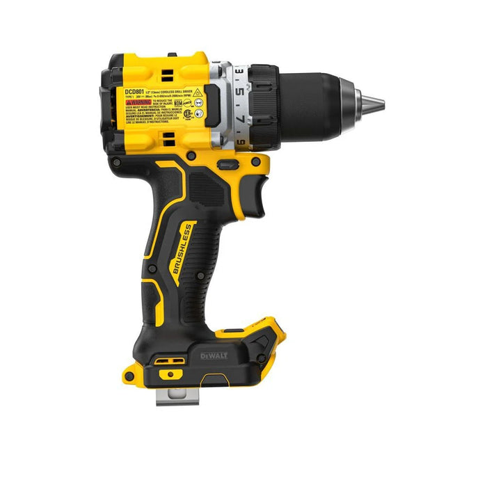 DEWALT 20V MAX XR Brushless Cordless 1/2 Inch Drill/Driver (Bare Tool) DCD801B