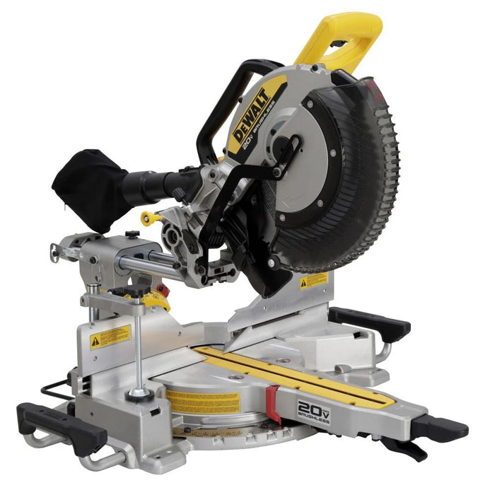 Sierra ingletadora compuesta deslizante de doble bisel DEWALT de 12"
