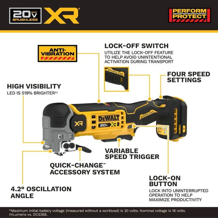 DEWALT 20V MAX XR Oscillating Multi-Tool (Bare Tool)