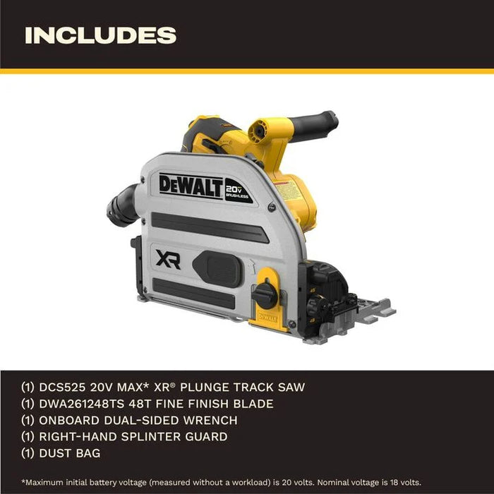 DEWALT 20V XR 6 1/2 Inch Track Saw (Bare Tool)