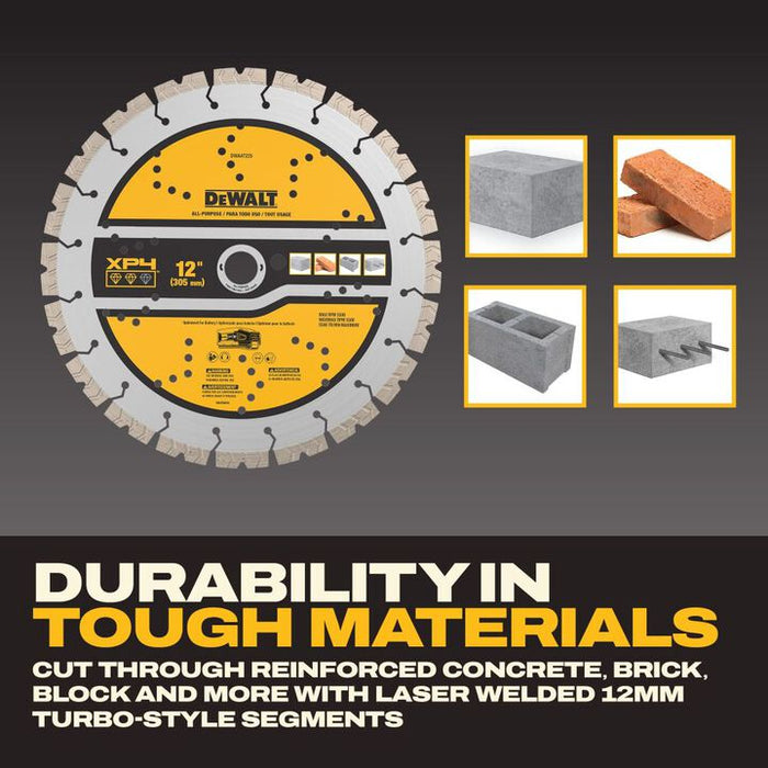 DEWALT POWERSHIFT 12 Inch XP4 Segmented Diamond Blade