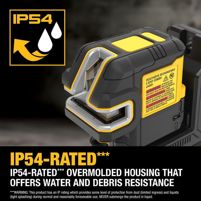 Kit de nivel láser giratorio para interiores y exteriores DEWALT