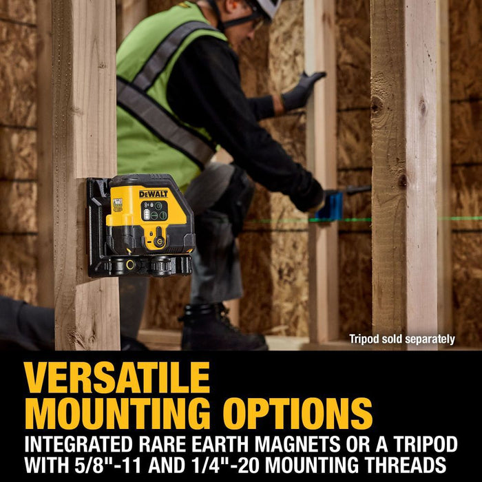 DEWALT USB Rechargeable Red Cross Line Laser Base Kit DCLE14201RB