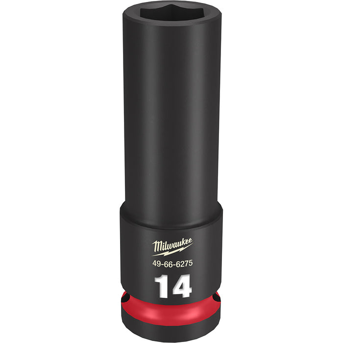MILWAUKEE SHOCKWAVE Impact Duty 1/2" Drive 14MM Profundidad 6 puntos Dado