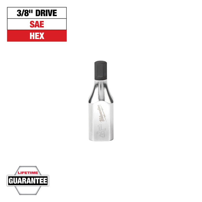 MILWAUKEE 3/8" Drive Hex Bit Sockets - SAE