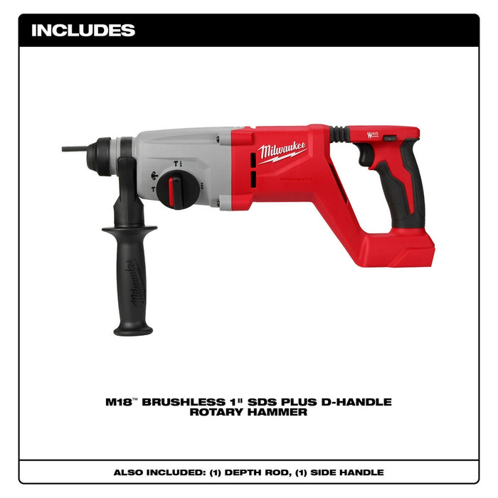 MILWAUKEE M18 1" SDS PLUS D-Handle Rotary Hammer (Tool Only)