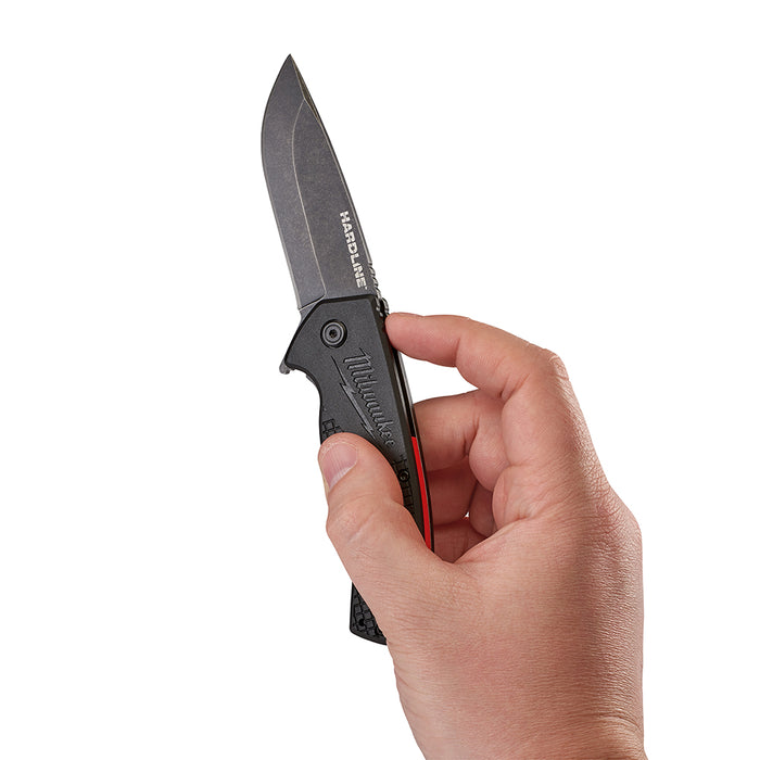 MILWAUKEE 3” HARDLINE™ Smooth Blade Pocket Knife