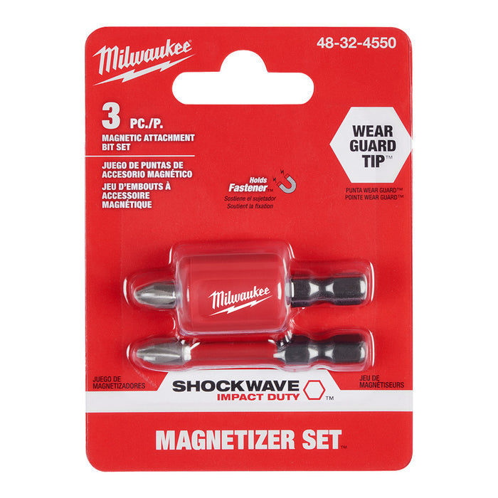 MILWAUKEE 3 PC. SHOCKWAVE IMPACT DUTY™ Magnetic Attachment & PH2 Bit Set
