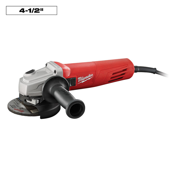MILWAUKEE 11 Amp 4-1/2" Small Angle Grinder w/ Slide Lock-On Switch