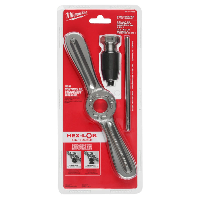 MILWAUKEE HEX-LOK 2-IN-1 Tap & Die Threading Handle & Tap Collet