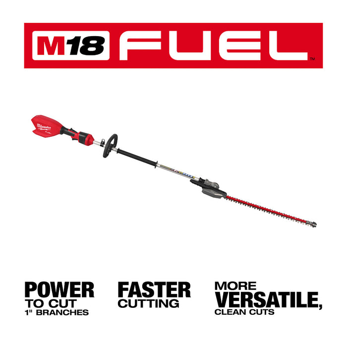 MILWAUKEE M18 FUEL™ Pole Articulating Hedge Trimmer (Tool Only) + 48-11-1881 Battery