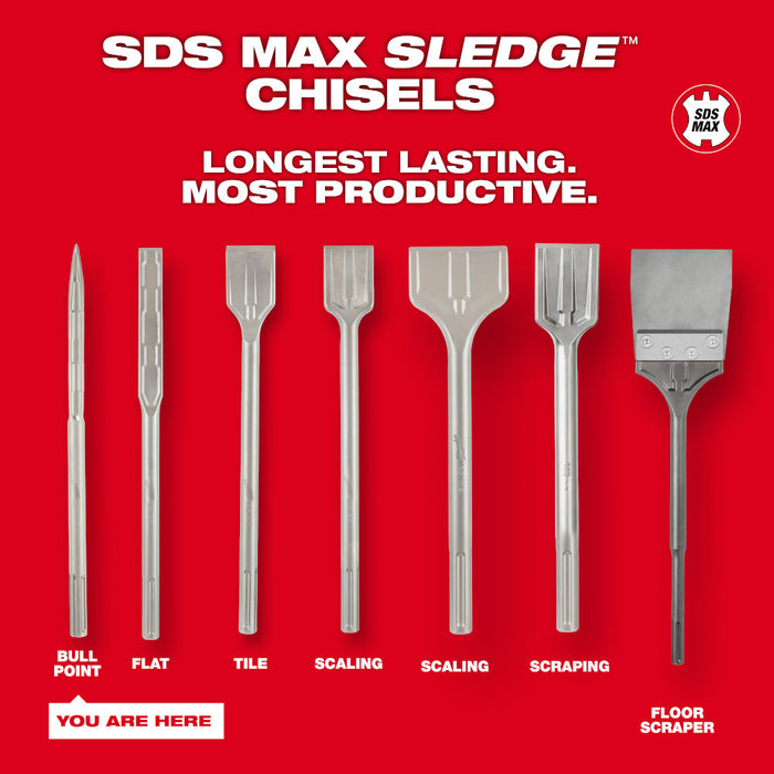 Milwaukee Tools SDS MAX SLGE 16" Bull Point 48-62-4250