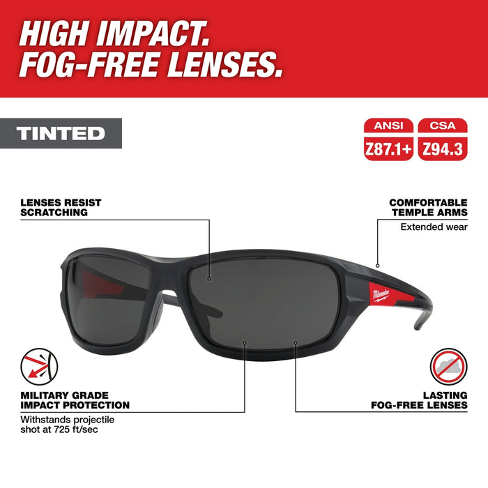 MILWAUKEE Performance Safety Glasses - Fog-Free Lenses