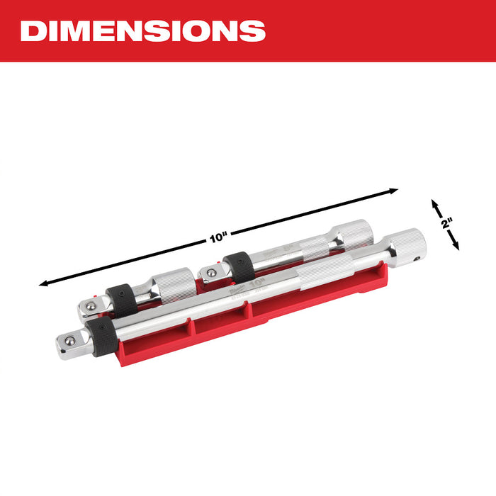 Milwaukee Tools 3pc 1/2in Dr Locking Extnsn Set 48-22-9362