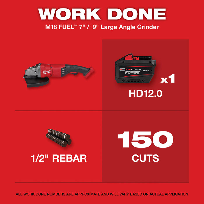 MILWAUKEE M18 FUEL 7" / 9" Large Angle Grinder (Tool Only)