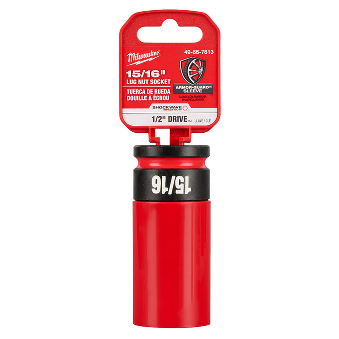 MILWAUKEE SHOCKWAVE IMPACT DUTY™ Dado para rueda con tuerca de seguridad SAE de 15/16" con accionamiento de 1/2"