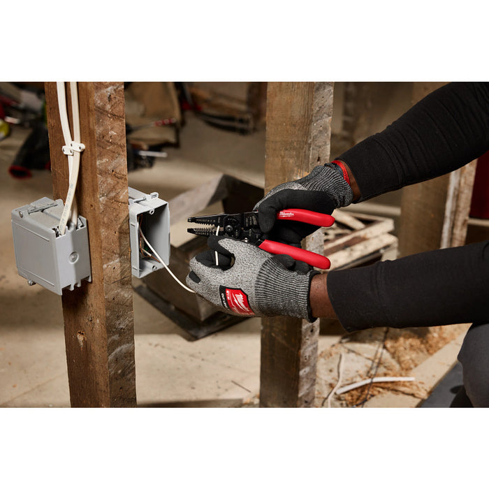 MILWAUKEE 10-28 AWG Multi-Purpose Dipped Grip Wire Stripper & Cutter w/ Reinforced Head
