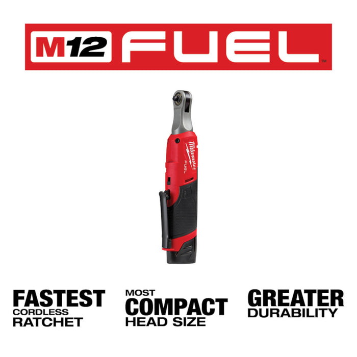 Kit de trinquete de alta velocidad MILWAUKEE M12 FUEL™ de 1/4"
