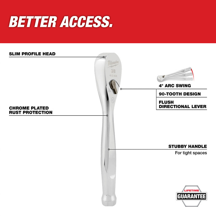 MILWAUKEE 3/8" Drive 5" Ratchet