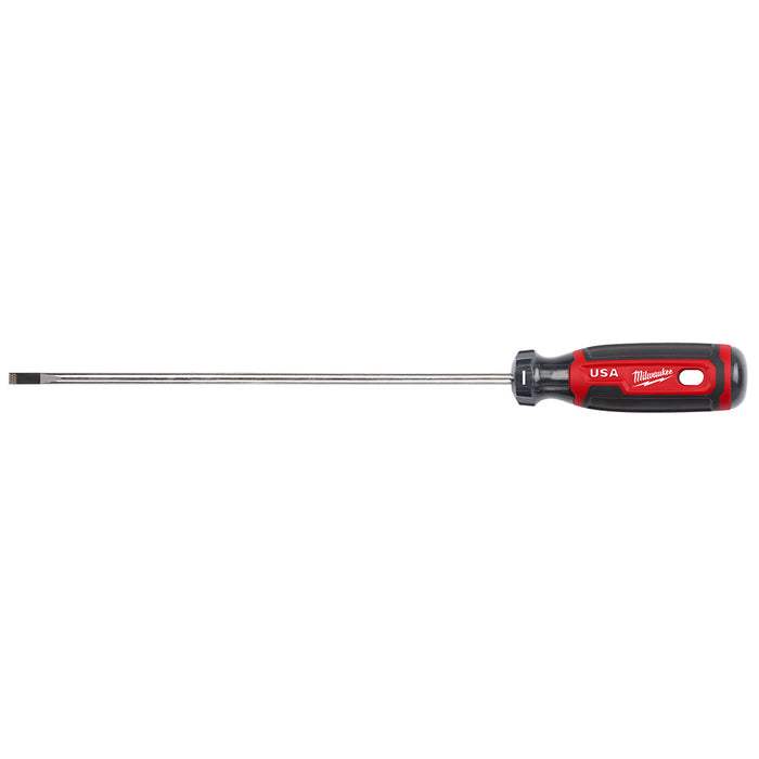 MILWAUKEE 3/16" Cabinet 8" Cushion Grip Screwdriver