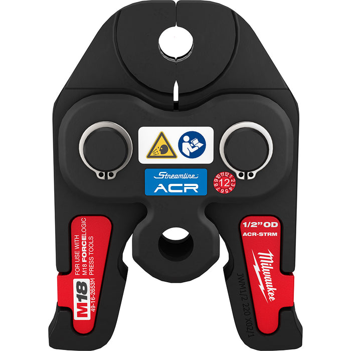 MILWAUKEE 1/2" STREAMLINE® ACR Press Jaw For M18™ FORCE LOGIC™ Press Tools