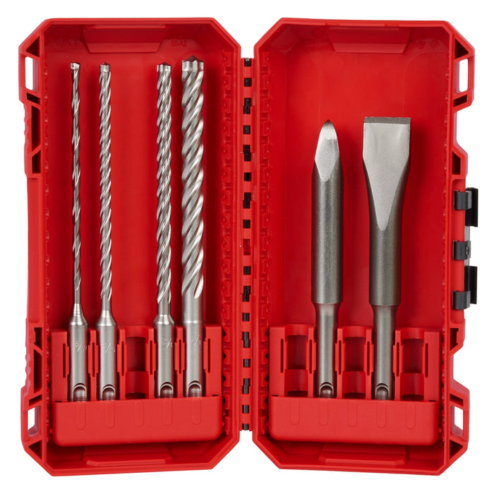 MILWAUKEE 6 PC. SDS PLUS MX4™ 4-Cutter & Chisel Kit