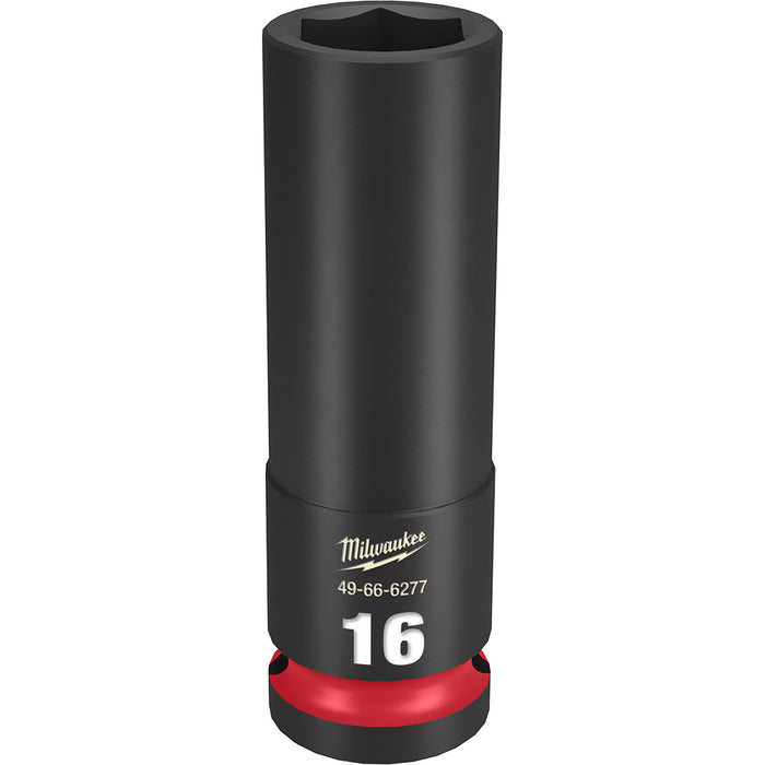 MILWAUKEE SHOCKWAVE Impact Duty 1/2" Drive 16MM Profundidad 6 puntos Dado