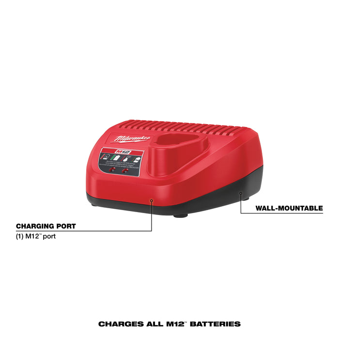 Milwaukee M12 REDLITHIUM XC4.0 Battery Starter Kit M12 48-59-2440