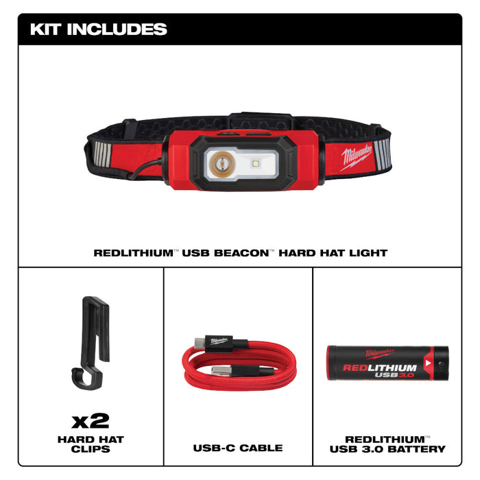 MILWAUKEE REDLITHIUM™ USB BEACON™ Hard Hat Light