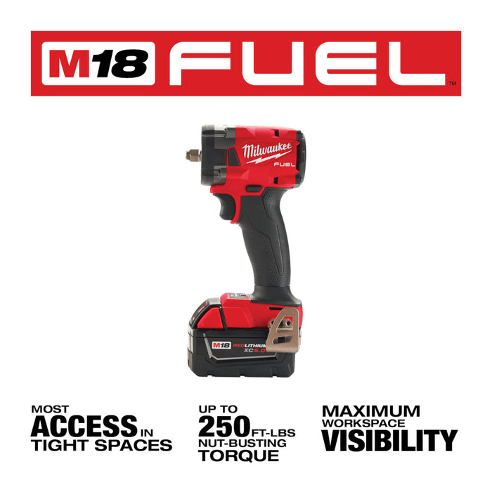 MILWAUKEE M18 FUEL™ 3/8" Compact Impact Wrench w/ Friction Ring Kit