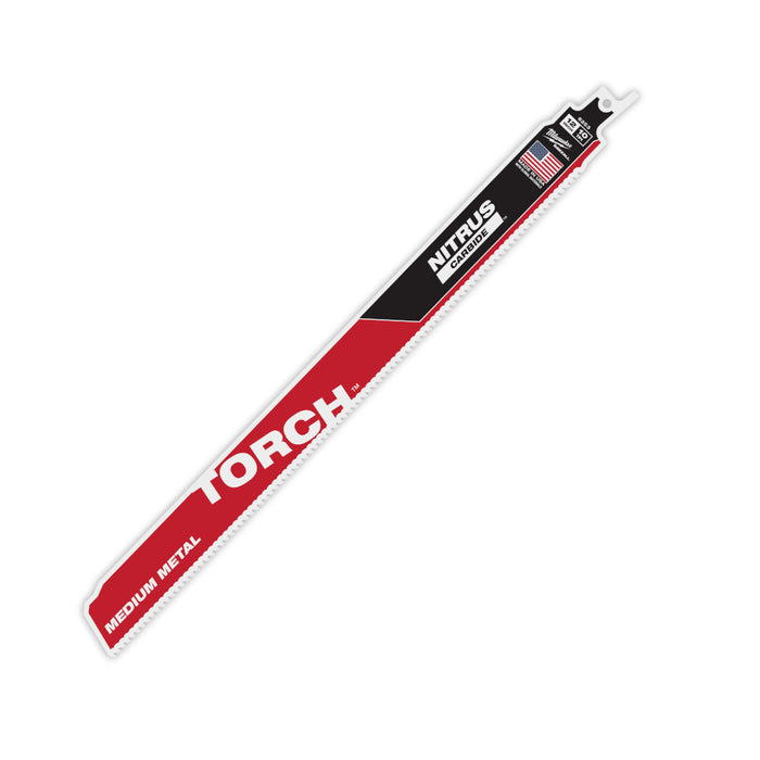 MILWAUKEE 12" 10 TPI TORCH™ w/ NITRUS CARBIDE™ Teeth For Medium Metal