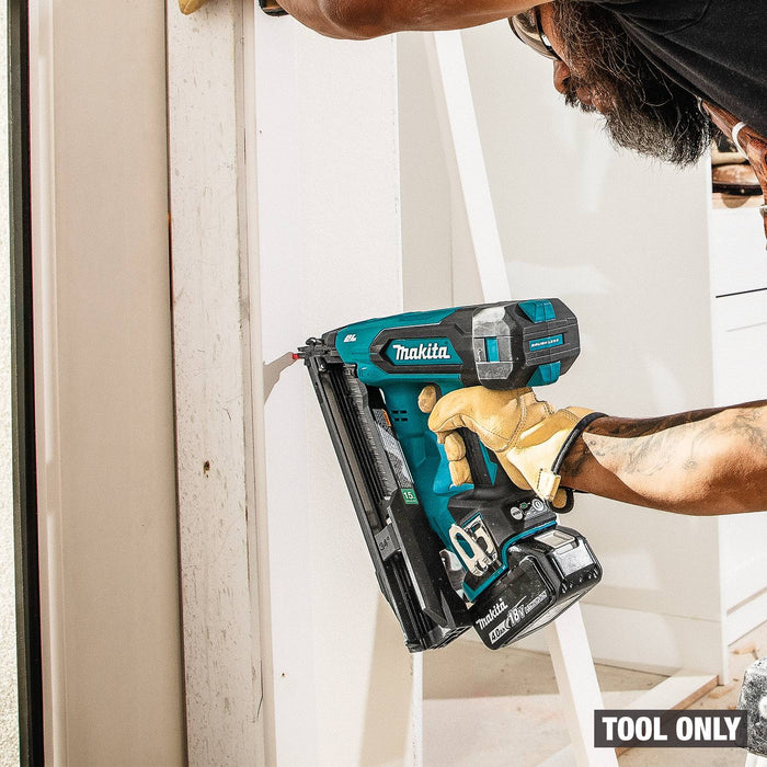 Makita XNB08Z 18V LXT® Lithium-Ion Brushless Cordless 2-1/2” Angled Finish Nailer, 15 Ga., Tool Only