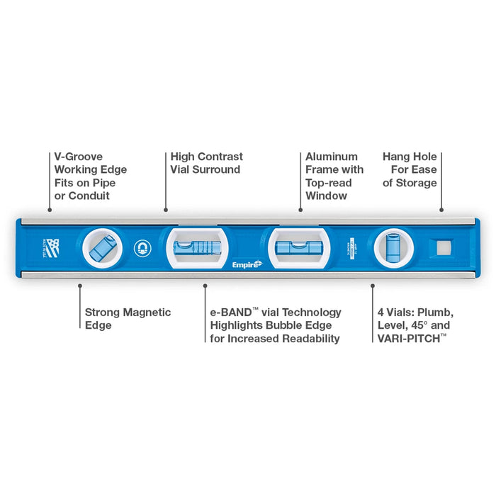 Empire 12 in. Tool Box Level EM81.12