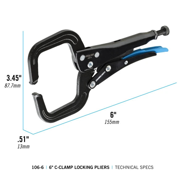 CHANNELLOCK 6" C-Clamp Locking Pliers