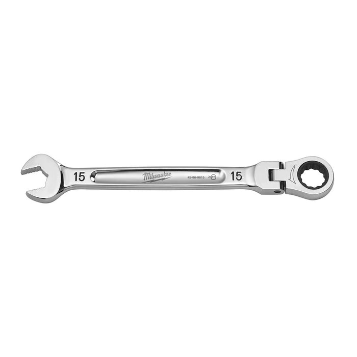 MILWAUKEE Flex Head Ratcheting Combination Wrench - Metric
