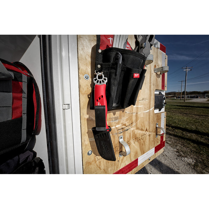 MILWAUKEE Lineman’s Blunt Tip Hawkbill Knife w/ STICKWORK™ 3 IN 1 Ring