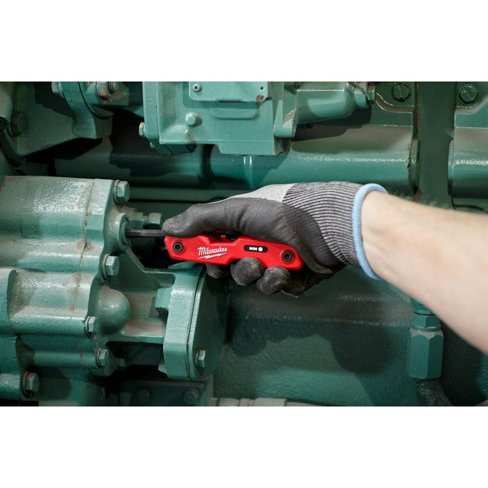 MILWAUKEE 2 PIEZAS. Juegos de llaves hexagonales plegables de 17 llaves - SAE/métrico