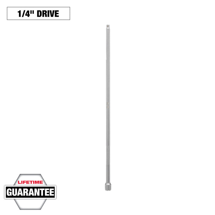 Extensión MILWAUKEE de 1/4" con accionamiento de 14"
