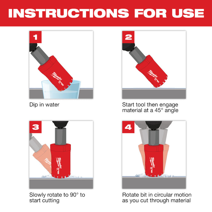 Milwaukee Tools 1-1/2" Diamond Max™ Hole Saw 49-56-5630