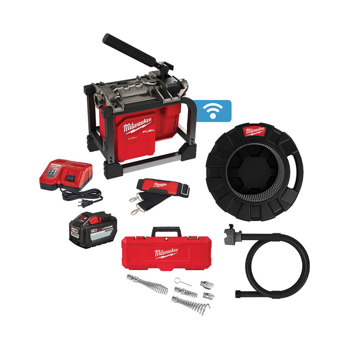Máquina seccional MILWAUKEE M18 FUEL™ con kit de cable de 5/8"