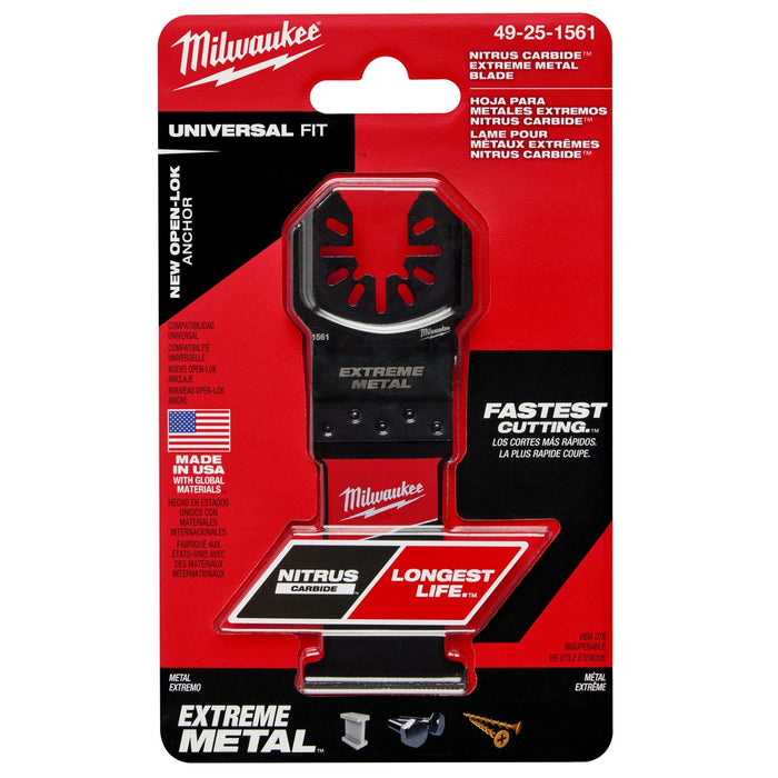 MILWAUKEE NITRUS CARBIDE™ Extreme Metal Universal Fit OPEN-LOK™ Multi-Tool Blade