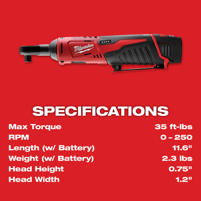 Kit de trinquete MILWAUKEE M12™ de 3/8"