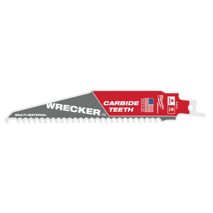 MILWAUKEE 6 TPI WRECKER™ Multi-Material SAWZALL® Blade w/ Carbide Teeth (3 PACK)