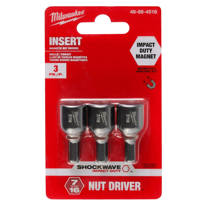 MILWAUKEE SHOCKWAVE IMPACT DUTY™ Insert Magnetic Nut Drivers (3 PACK)