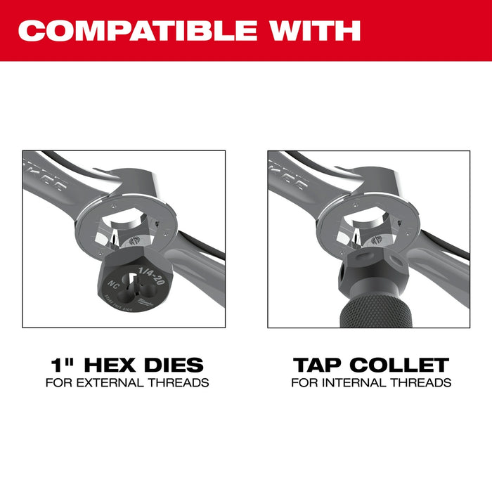 MILWAUKEE HEX-LOK 2-IN-1 Tap & Die Threading Handle & Tap Collet