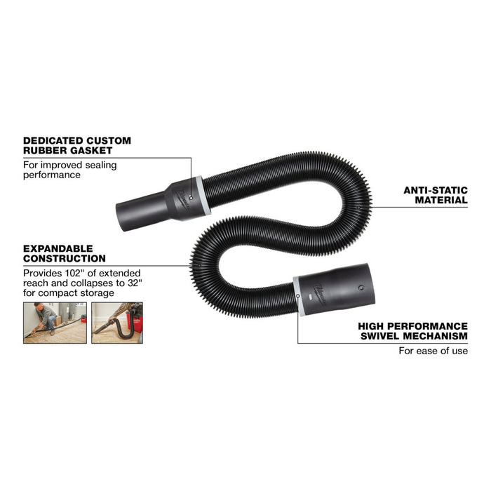 Manguera expandible MILWAUKEE de 1-7/8" x 32" - 102"
