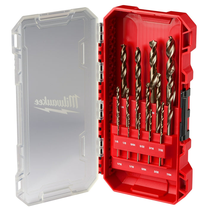 MILWAUKEE 15 PIEZAS. Juego de brocas de cobalto RED HELIX™