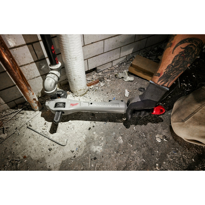 MILWAUKEE CHEATER Aluminum Offset Adaptable Pipe Wrench