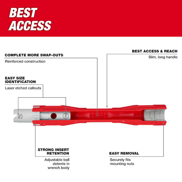 Llave intercambiable para grifo MILWAUKEE