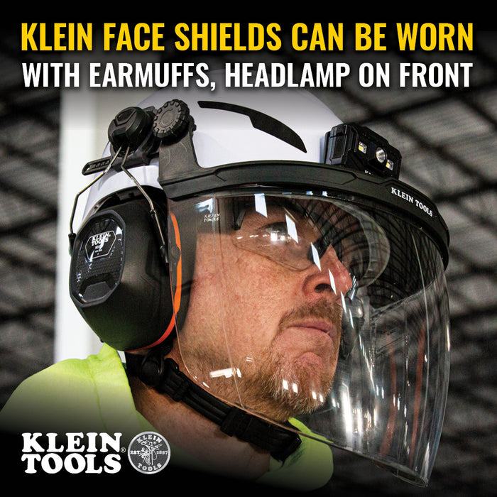 Klein Tools Replacement Face Shield Lens, Full Brim Hard Hat, Clear
